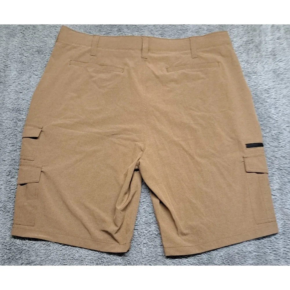 Iron Co. Cargo Shorts Mens Sz 38 Comfort Waistband Regular Fit Khakis Wicking